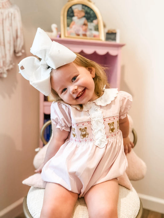 Teddy  Smocked Bubble