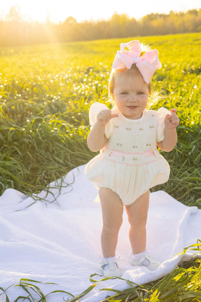 Hand Smocked Rosettes Bubble