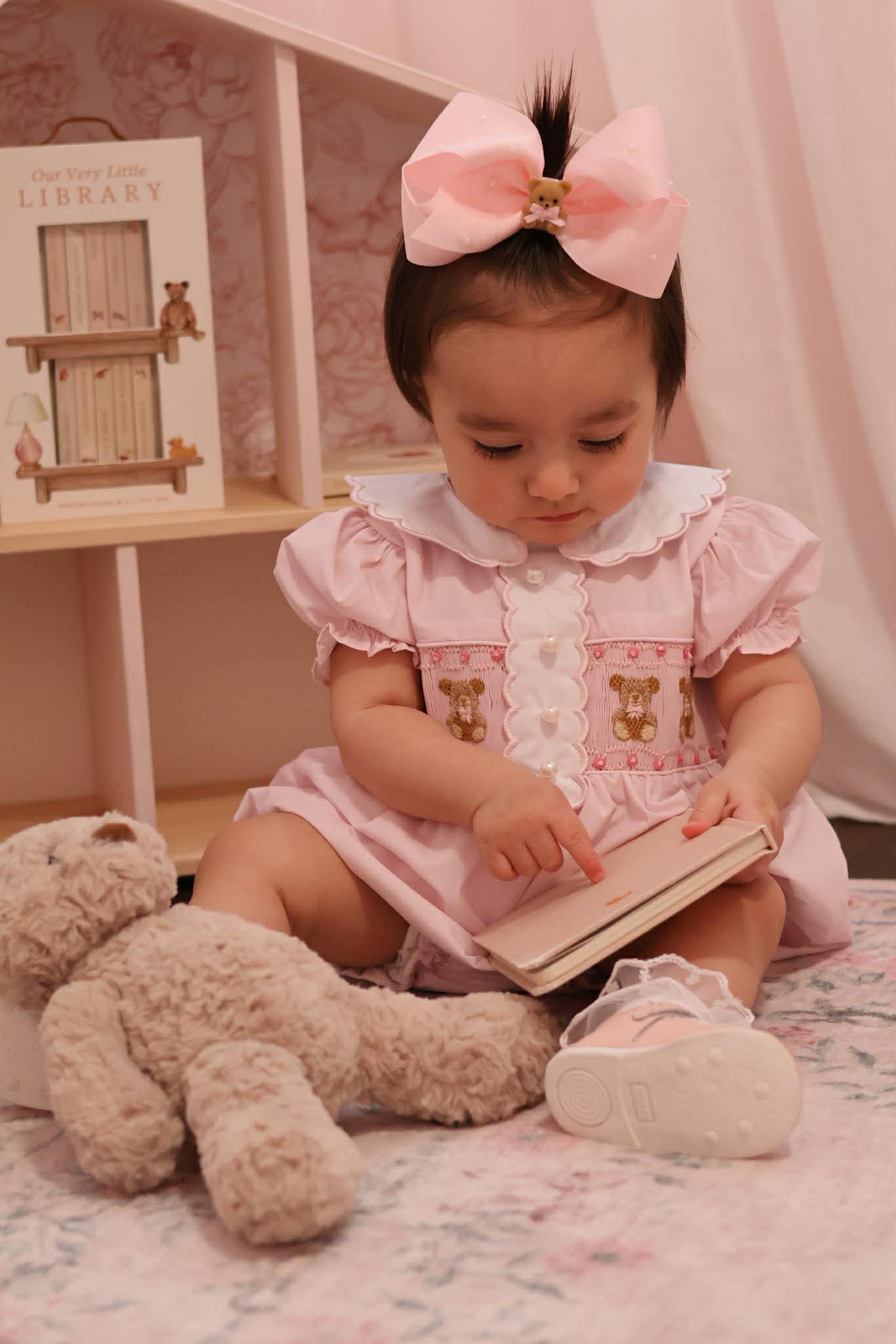 Teddy  Smocked Bubble