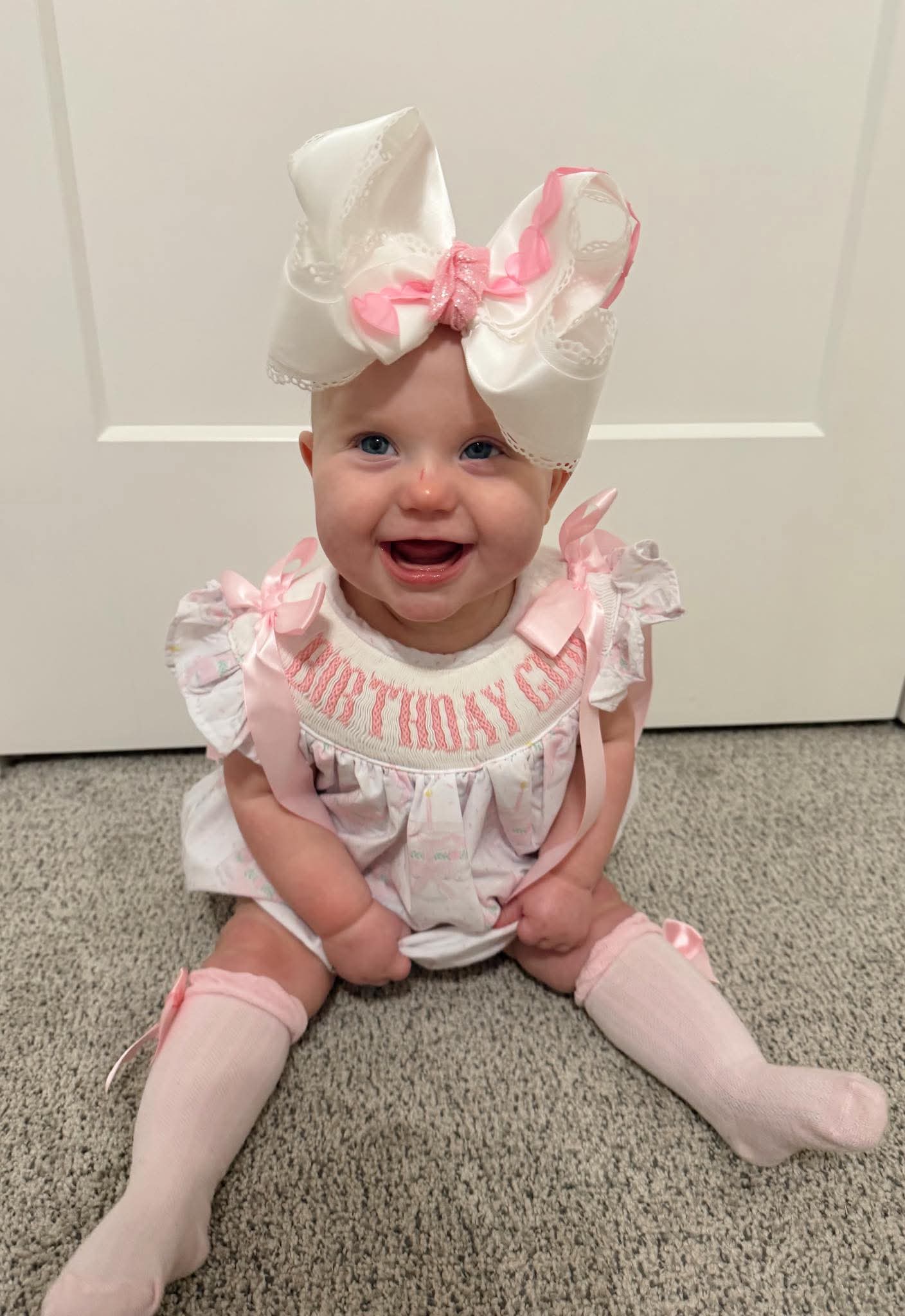 Smocked Birthday Cake Bubble