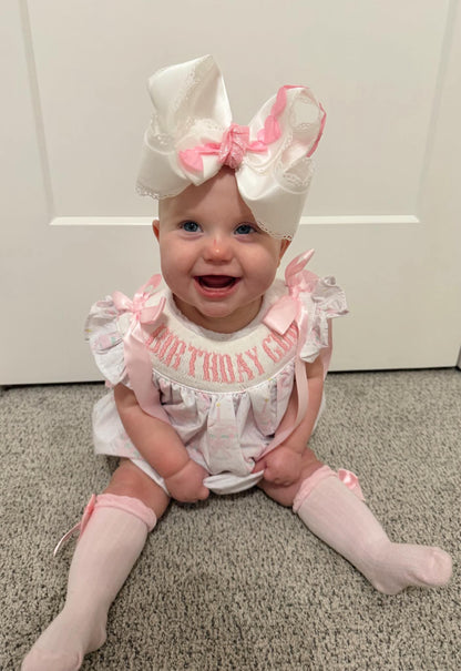 Smocked Birthday Cake Bubble