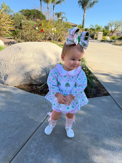 Smocked Lucky Charm Diaper Set