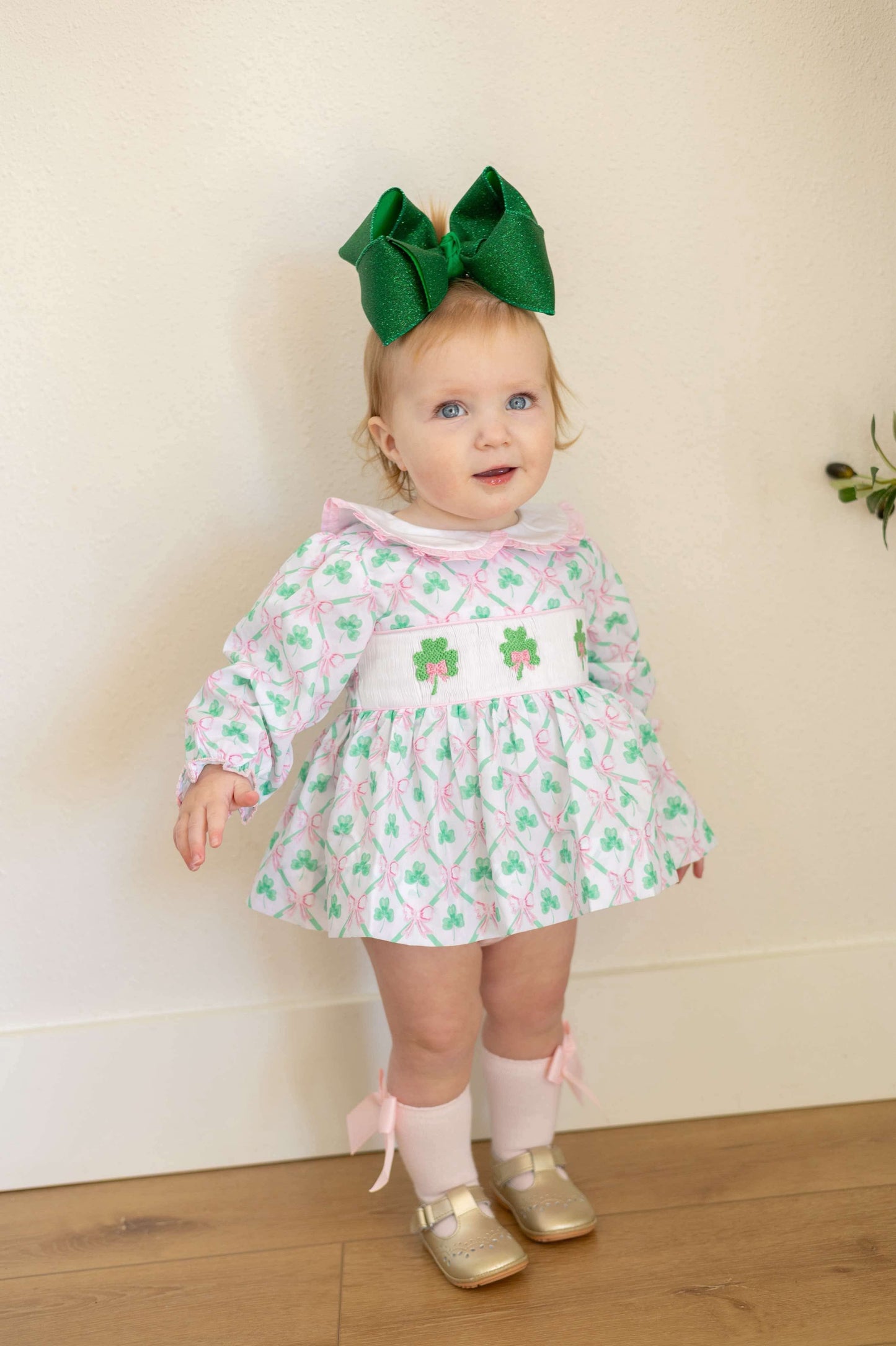 Smocked Lucky Charm Diaper Set