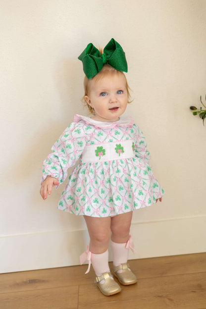 Smocked Lucky Charm Diaper Set