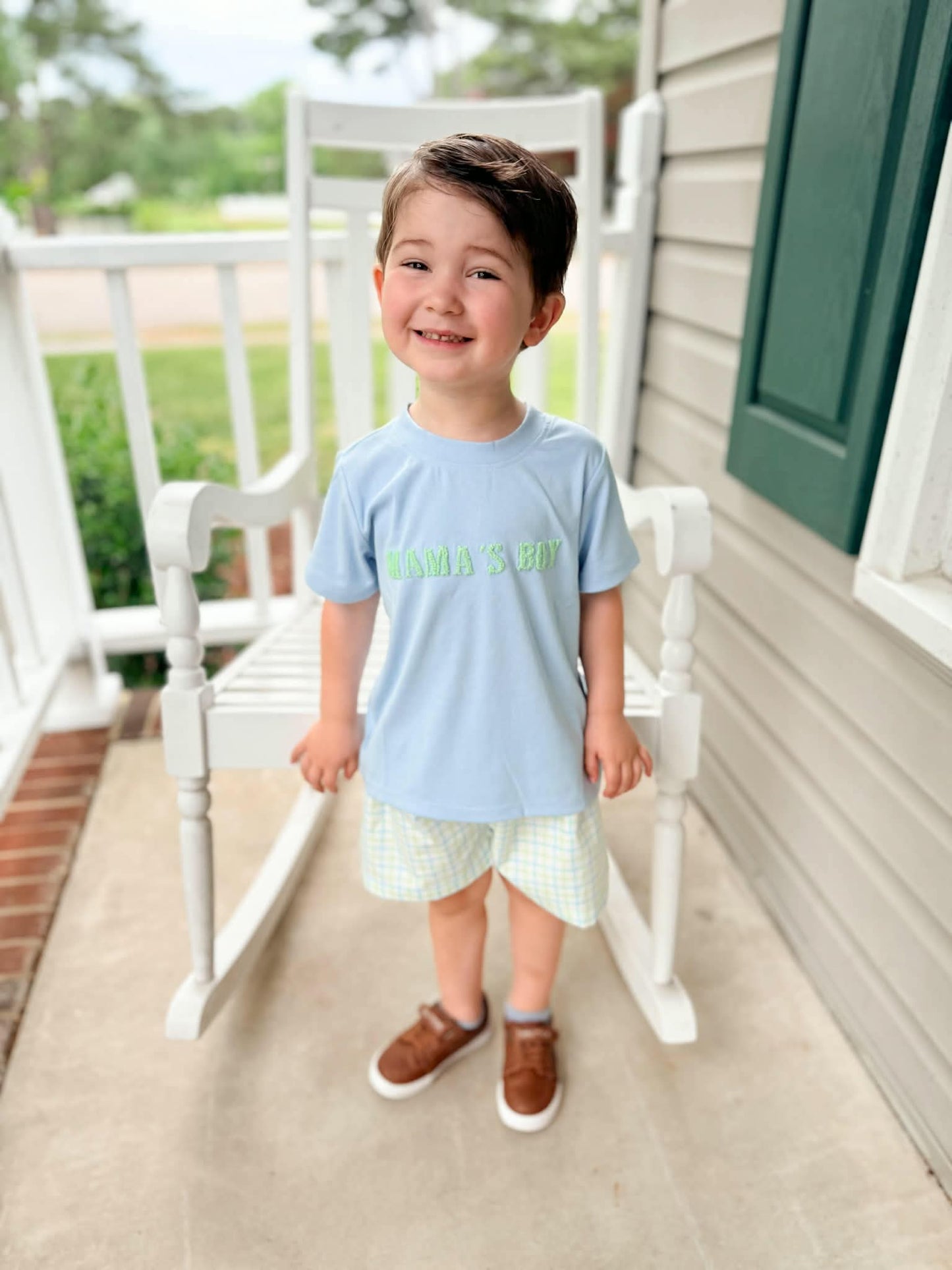 French Knot Mama’s Boy Short Set