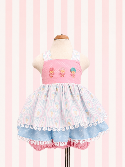 Ice Cream Beaded Short Set