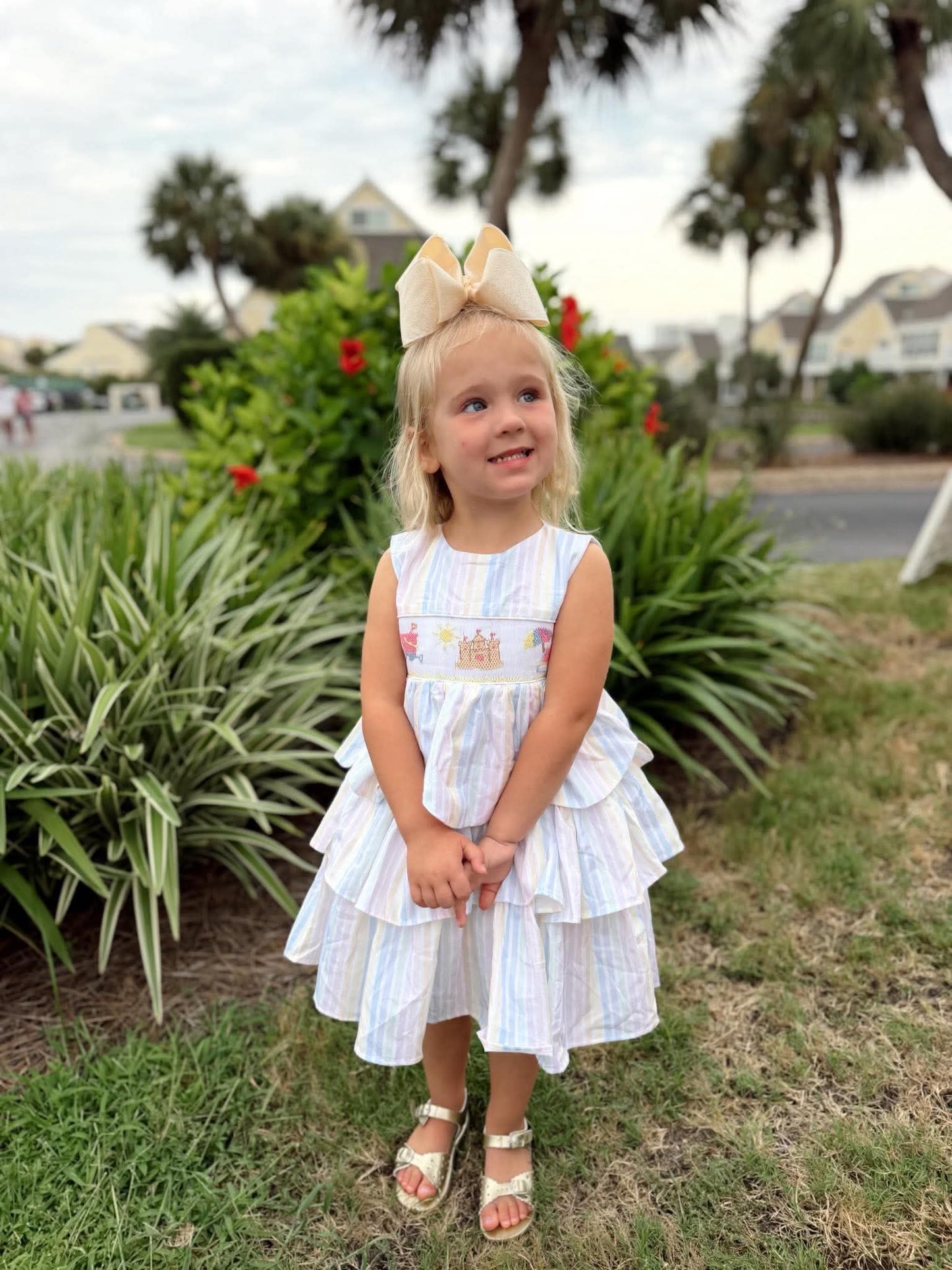 Beach Breeze Smocked Dress