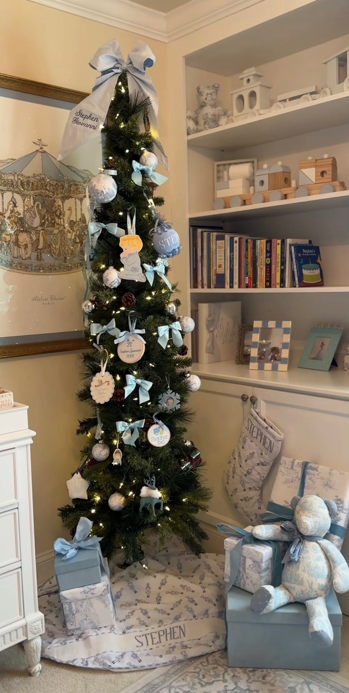Blue Nutcracker Christmas Accesories