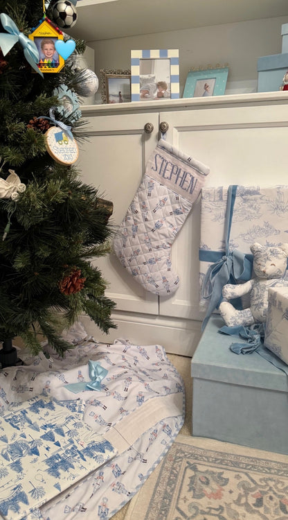 Blue Nutcracker Christmas Accesories