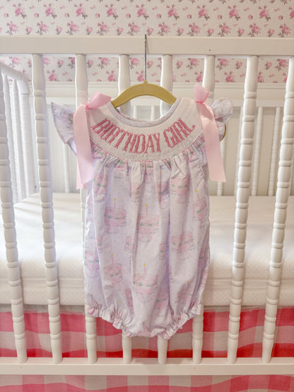 Smocked Birthday Cake Bubble