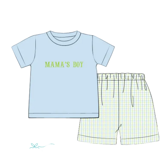 Short set French knot mamas boy 