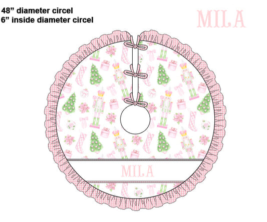 Pre-Order Pink Nutcracker Tree Skirt