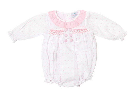Rosey ruffle bubble hand smocked