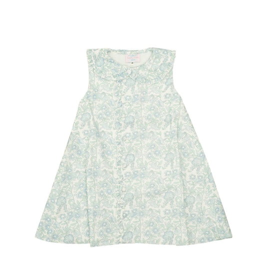 Light green floral dress on a white background