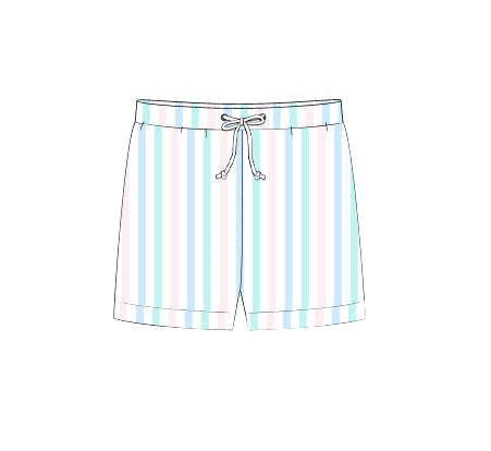 Tropical Boys Shortie in rashguard swim material. Soft, quick-drying, perfect for beach, pool, and summer adventures. Classic, timeless style.