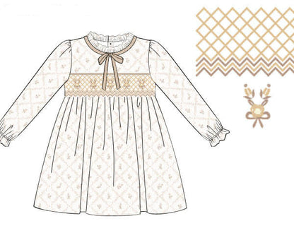 Velvet Bloom Smocked Dress