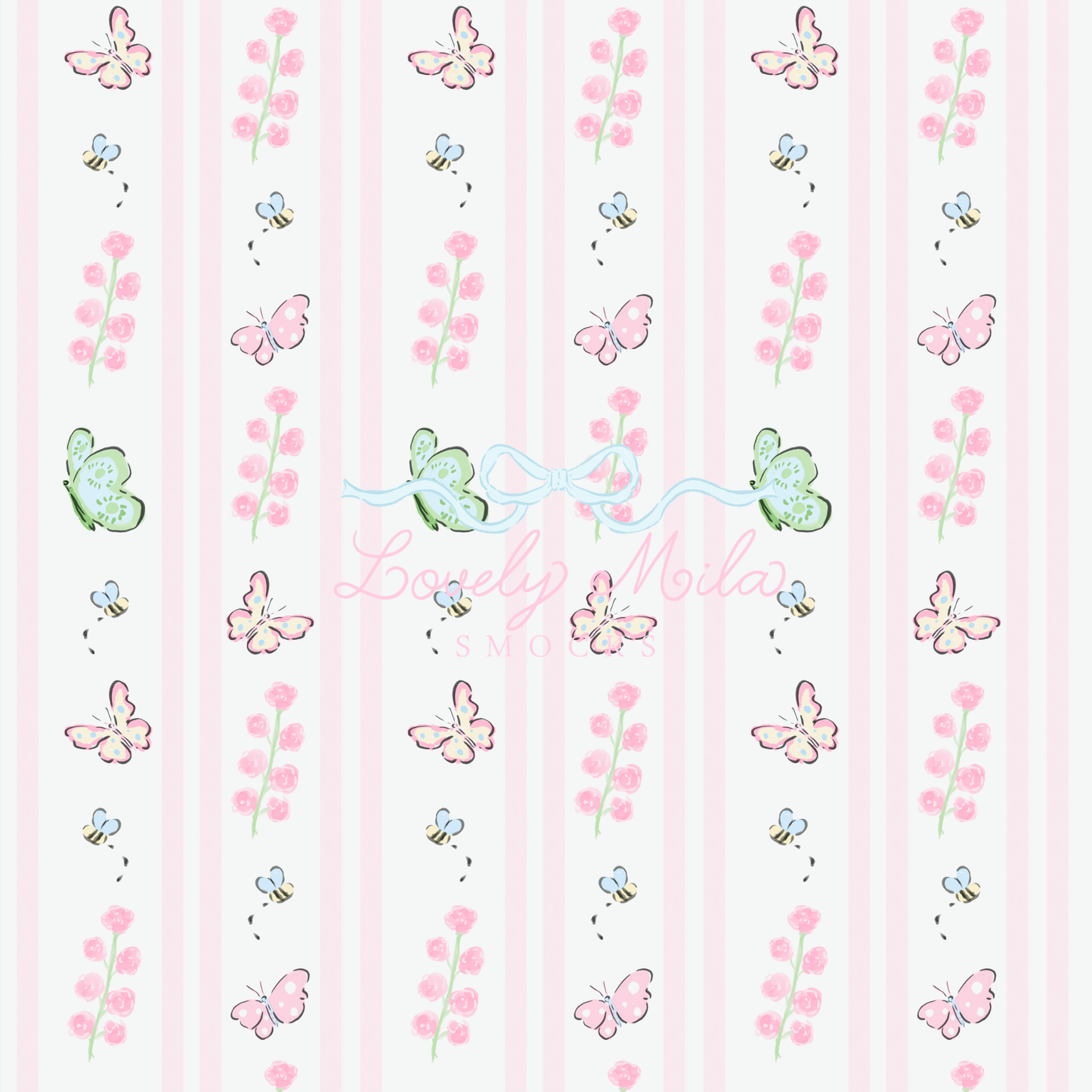 Whispering Blooms Custom Name Smocked Set