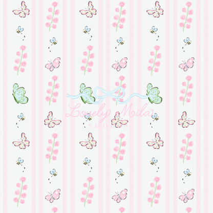 Whispering Blooms Custom Name Smocked Set