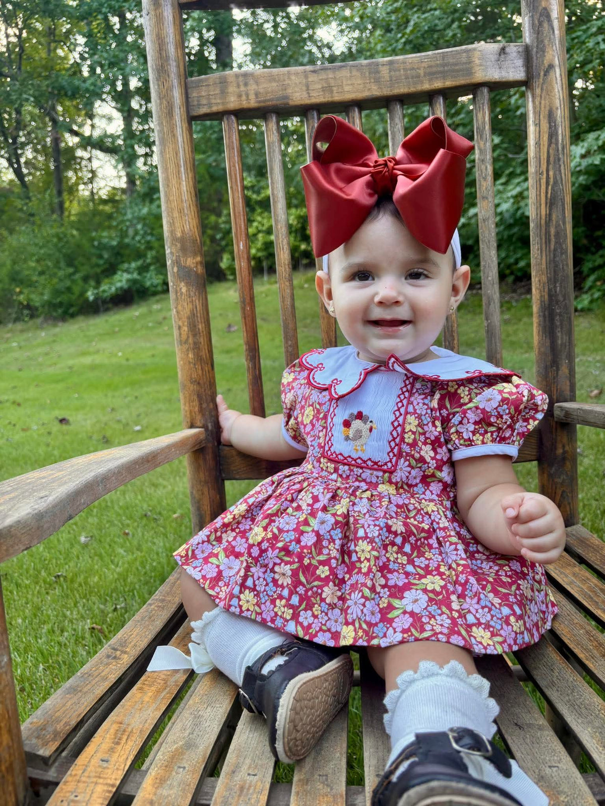 Turkey Time Smocked Diaper Set