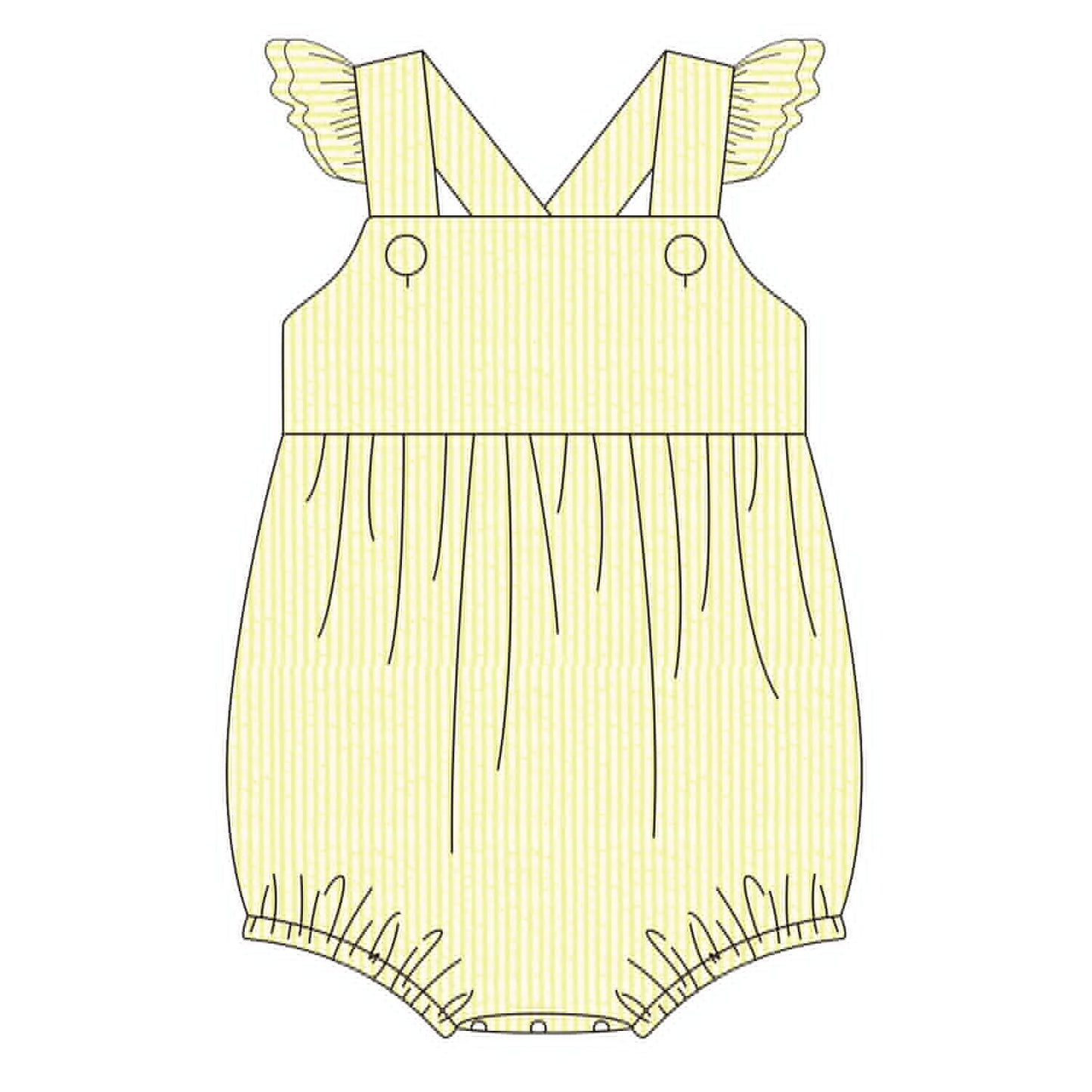 Yellow Seersucker Bubble