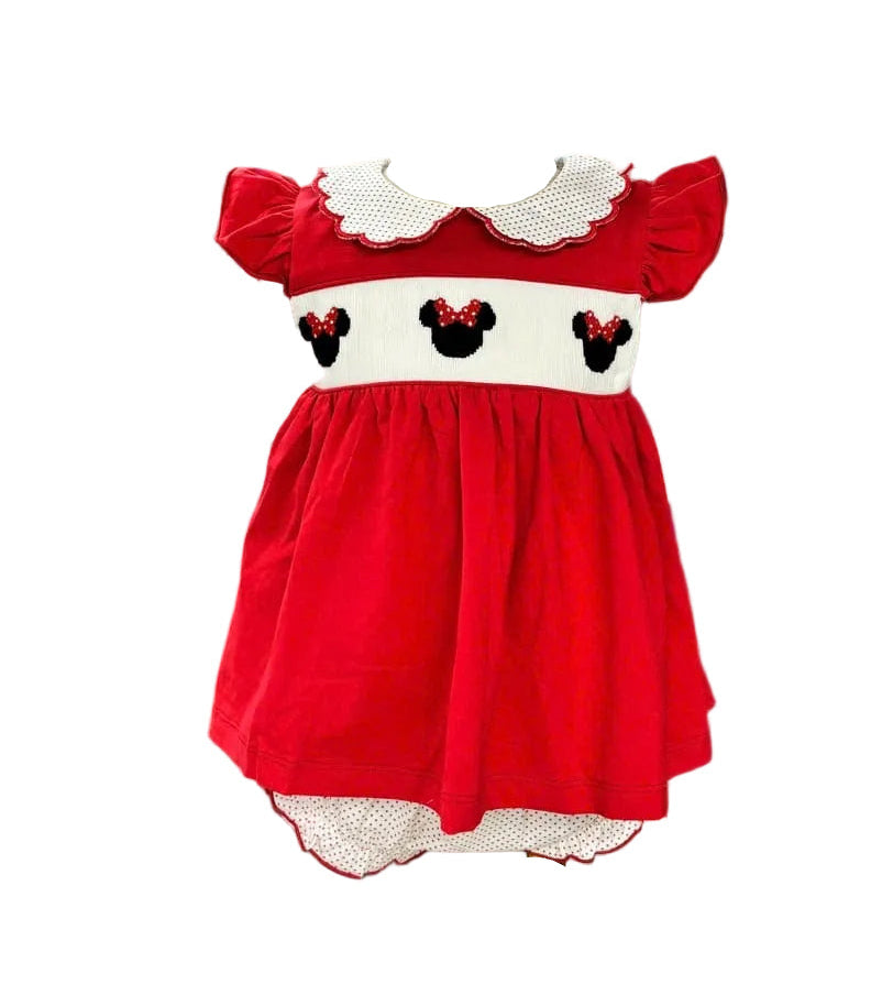 hand smocked mouse set for girl for magic moments