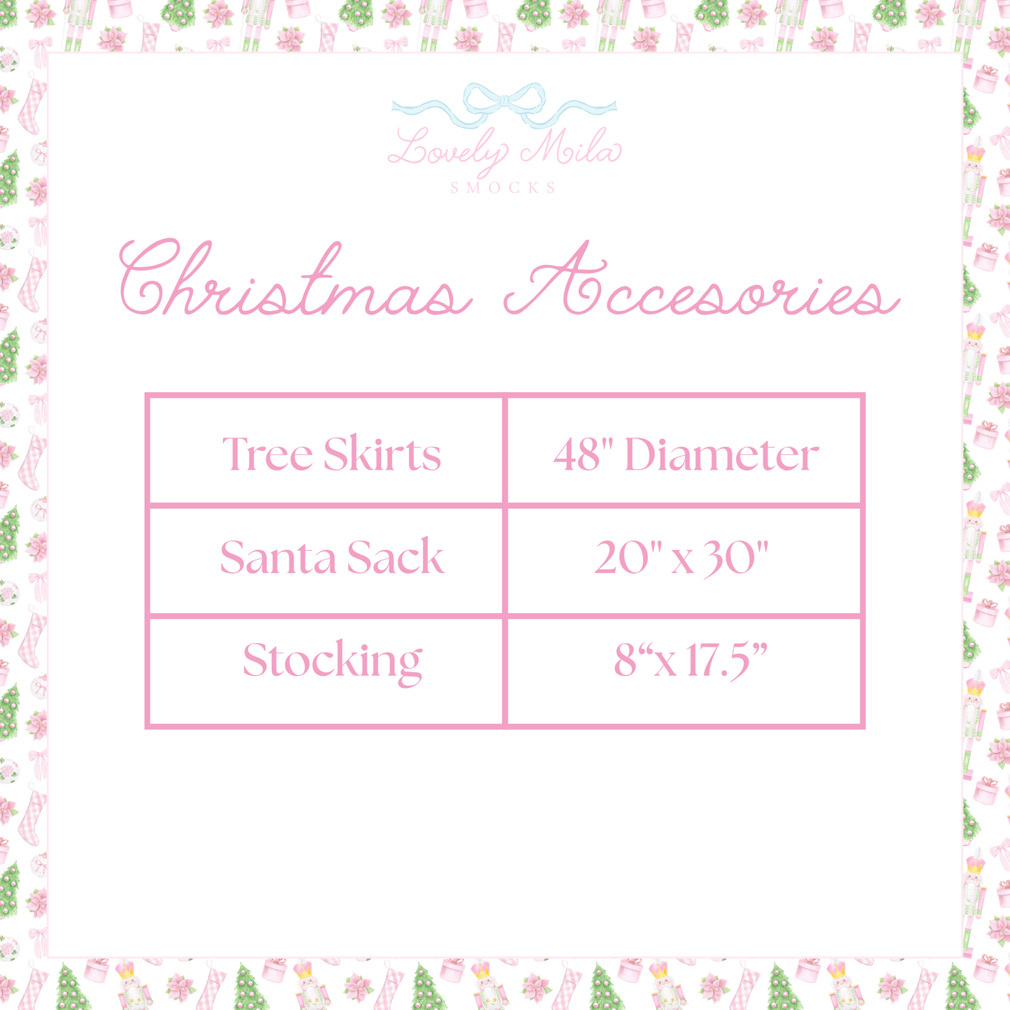 Pink Nutcracker Christmas Accesories